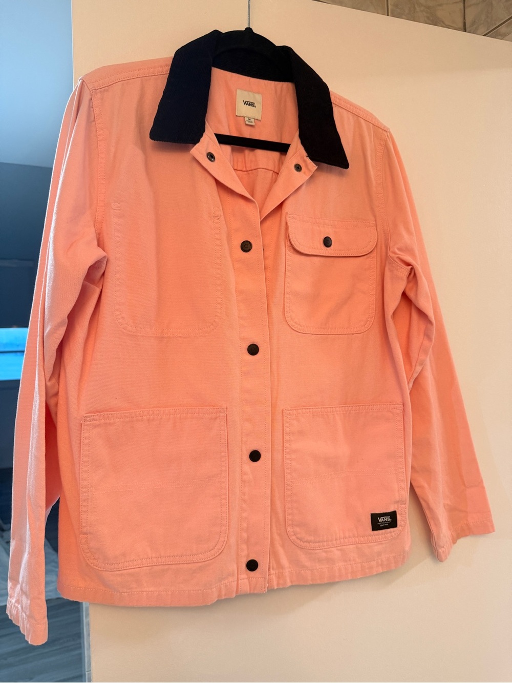 Vans Kids Pink Jacket with Black Contrast Collar